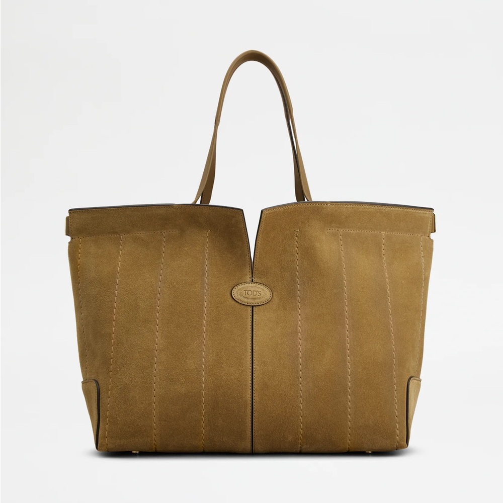 Tod's Di Bag Folio Medium Suede Tote